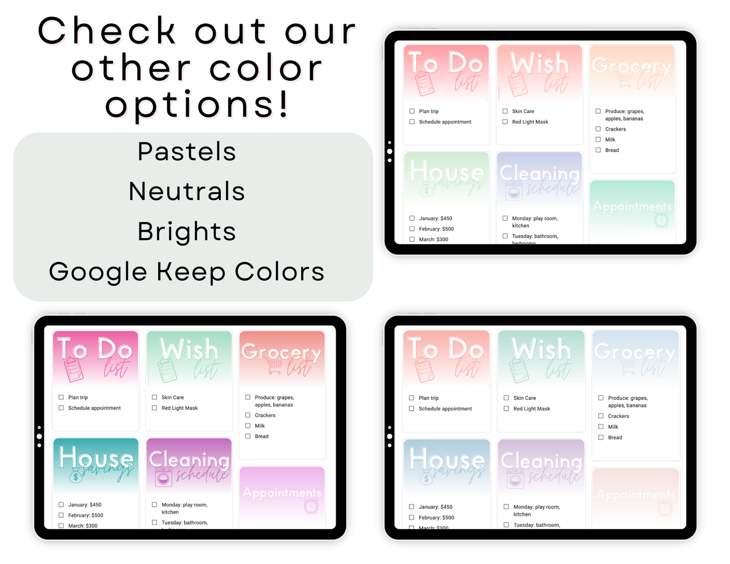 350+ Google Keep Headers for Parents | Ombre Neutral Colors