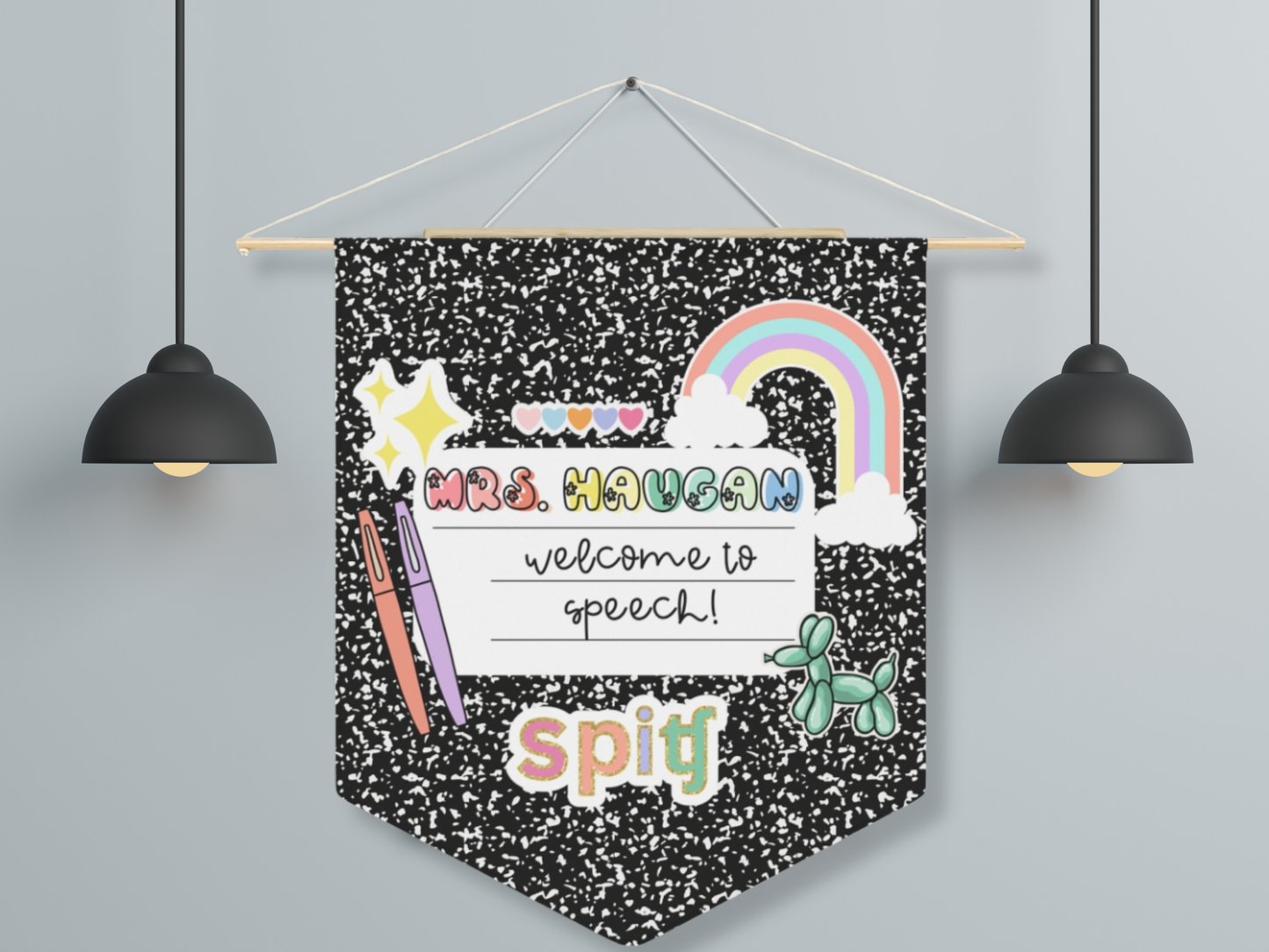 Custom Comp Book Pennant | Speech