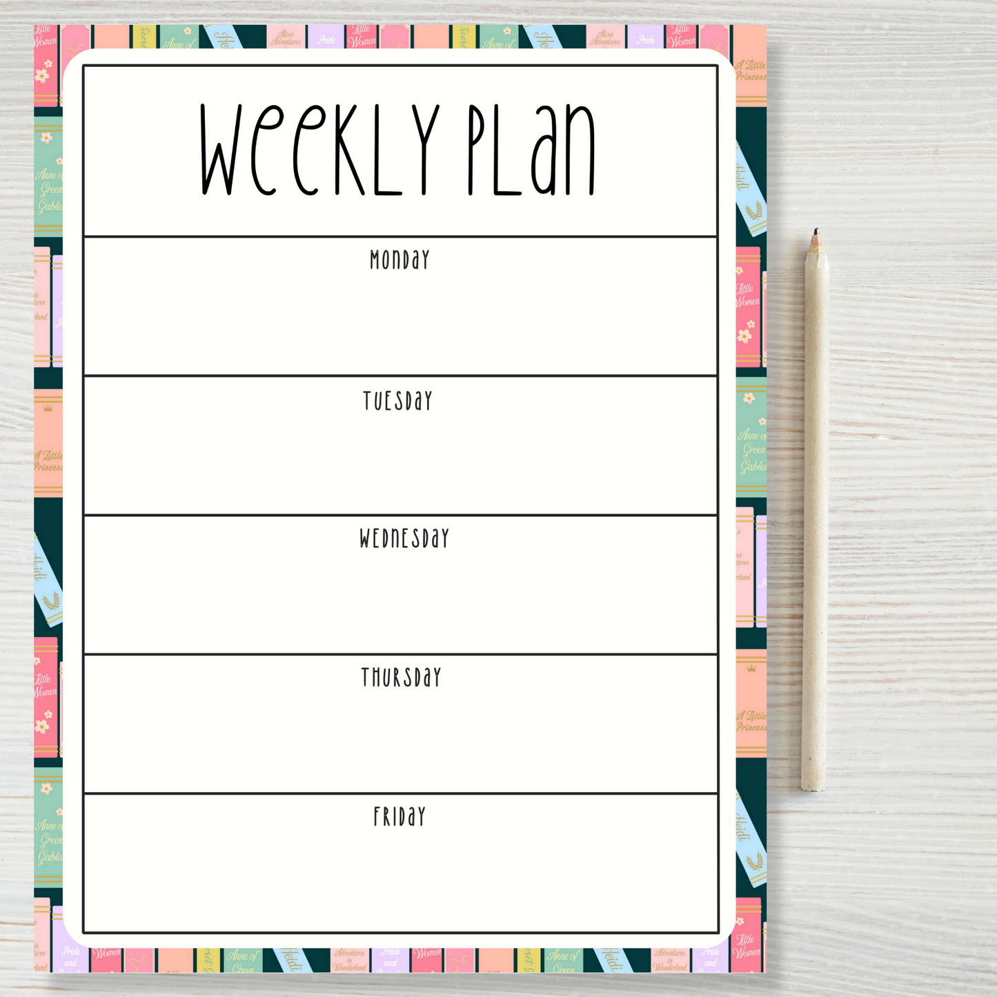 Weekly Plan Notepads (8.5 x 11)