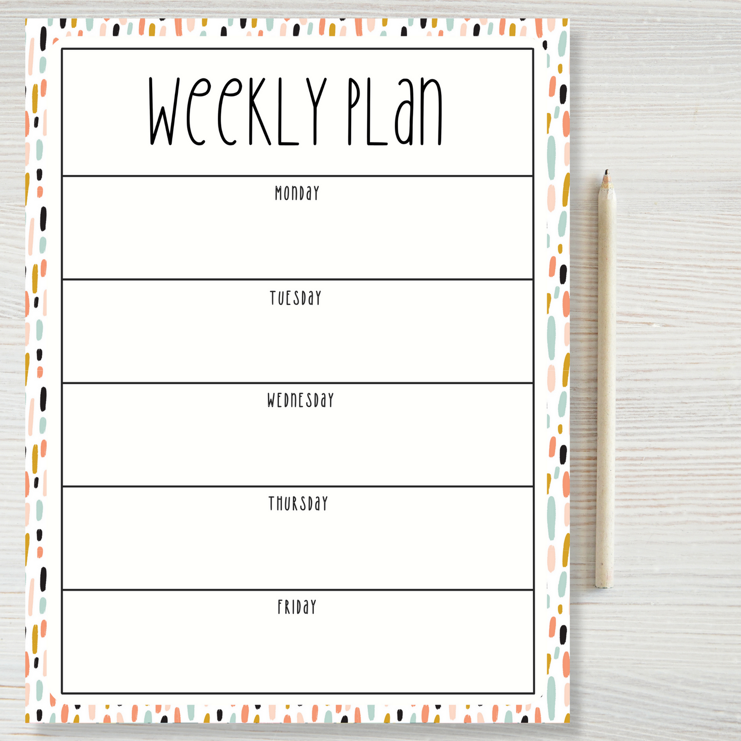 Weekly Plan Notepads (8.5 x 11)