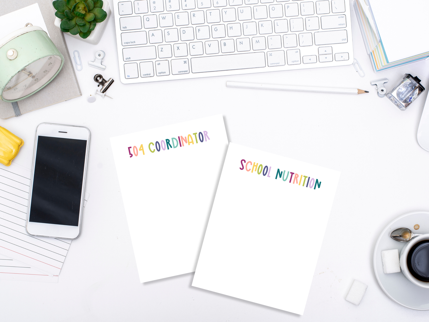 Muted Rainbow Professional Title Notepads