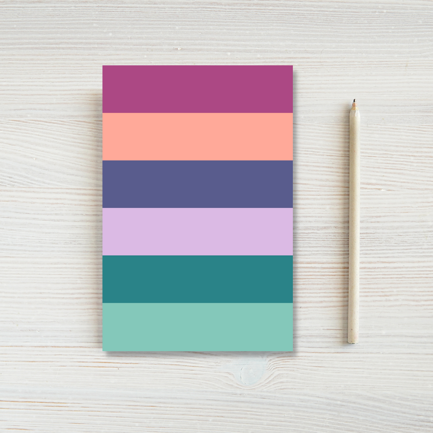 Muted Rainbow Stripe Sticky Notes (4 x 6 in)