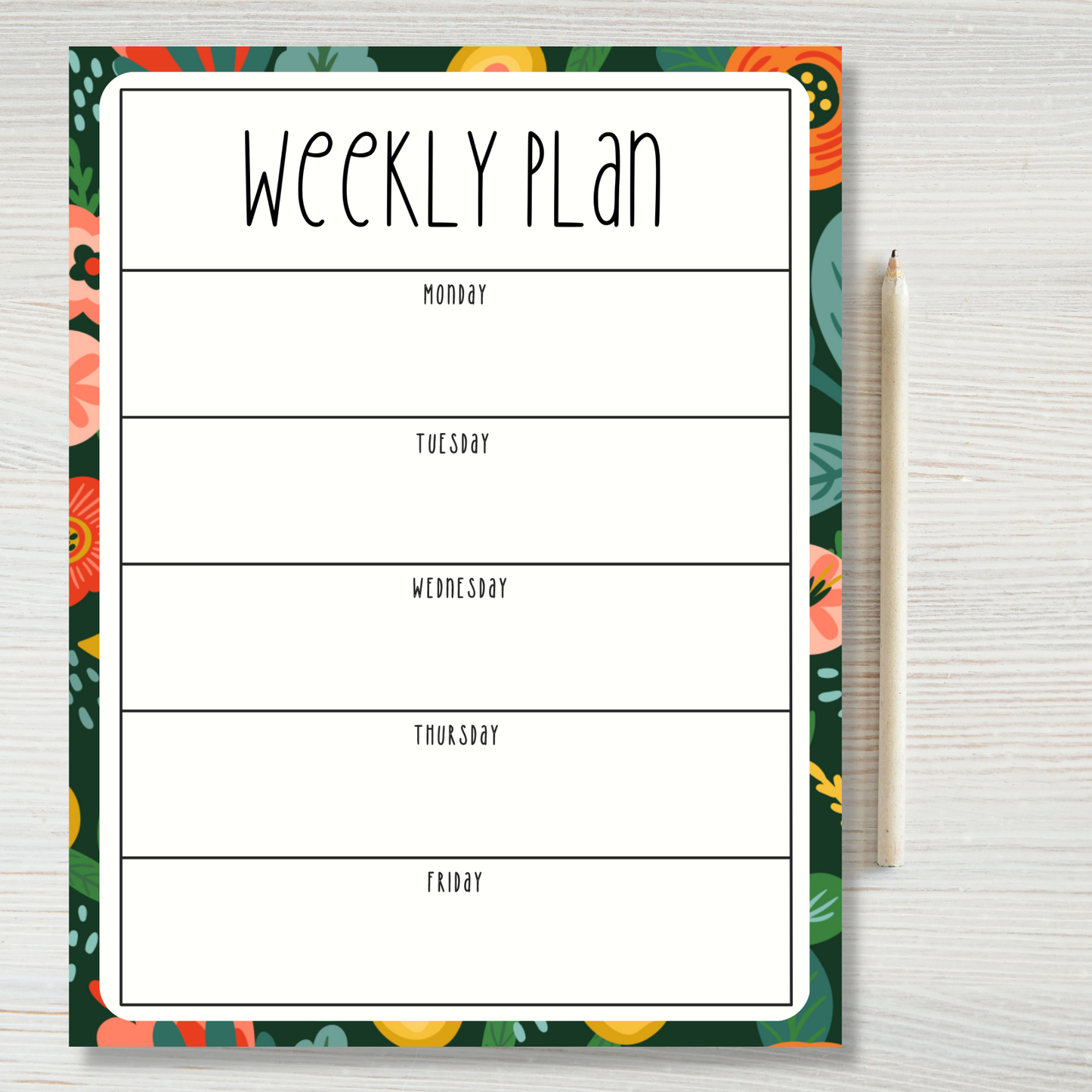 Weekly Plan Notepads (8.5 x 11)