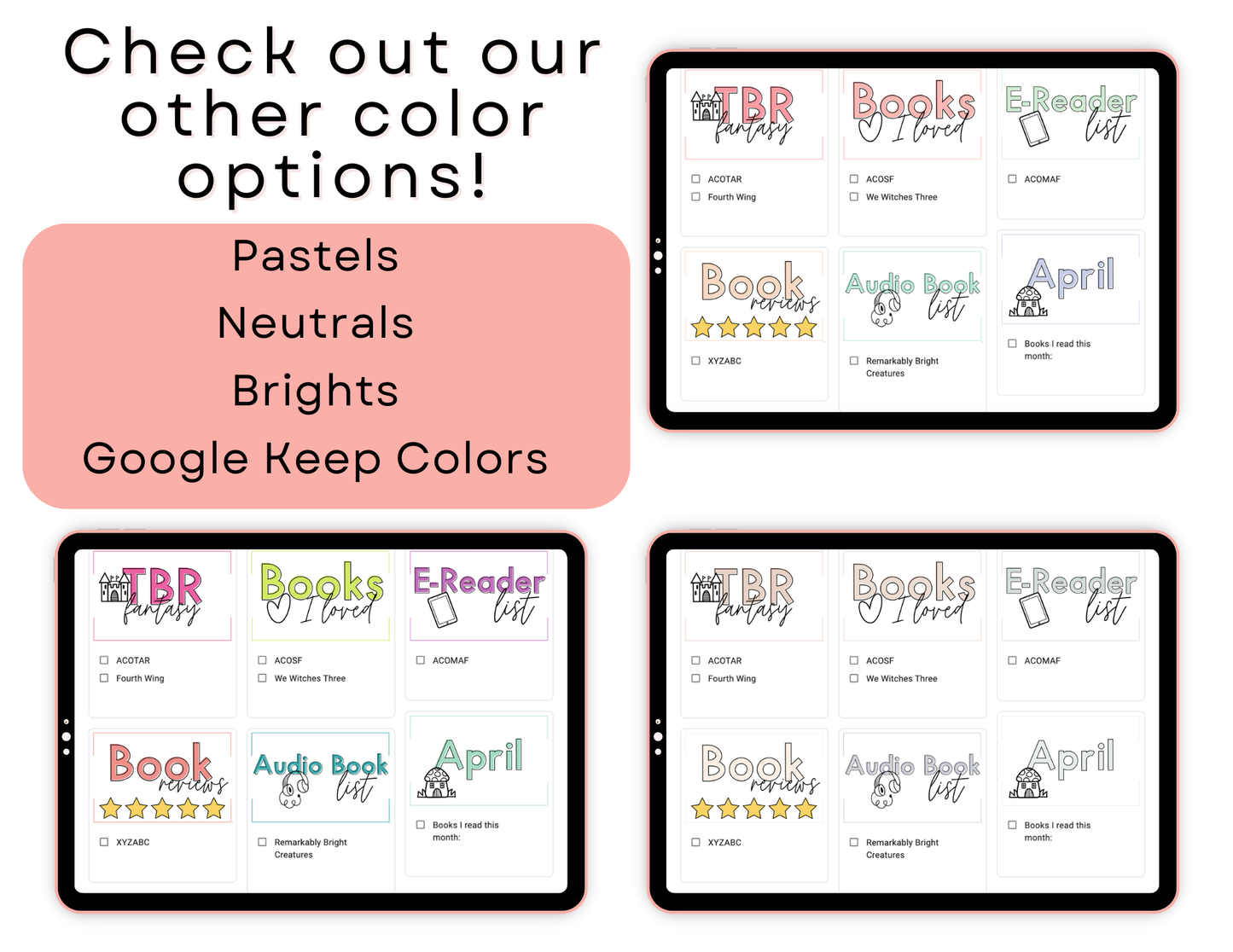 650+ Google Keep Headers for Readers | Google Keep Colors