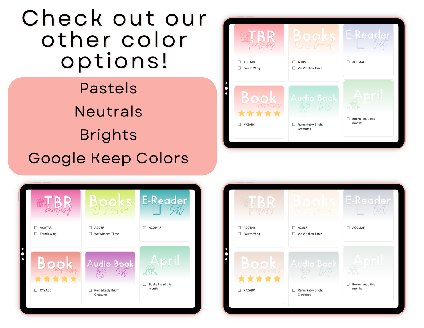 650+ Google Keep Headers for Readers | Google Keep Colors