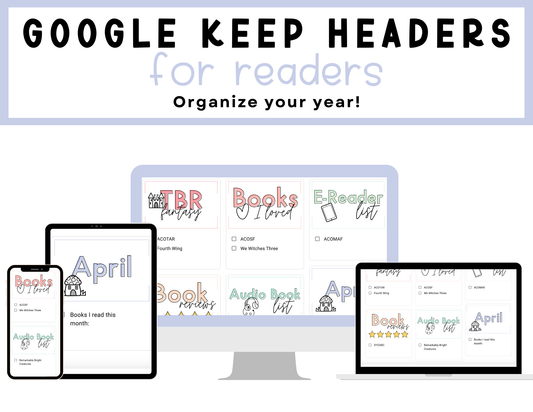 350+ Google Keep Headers for Readers | Pastel Colors