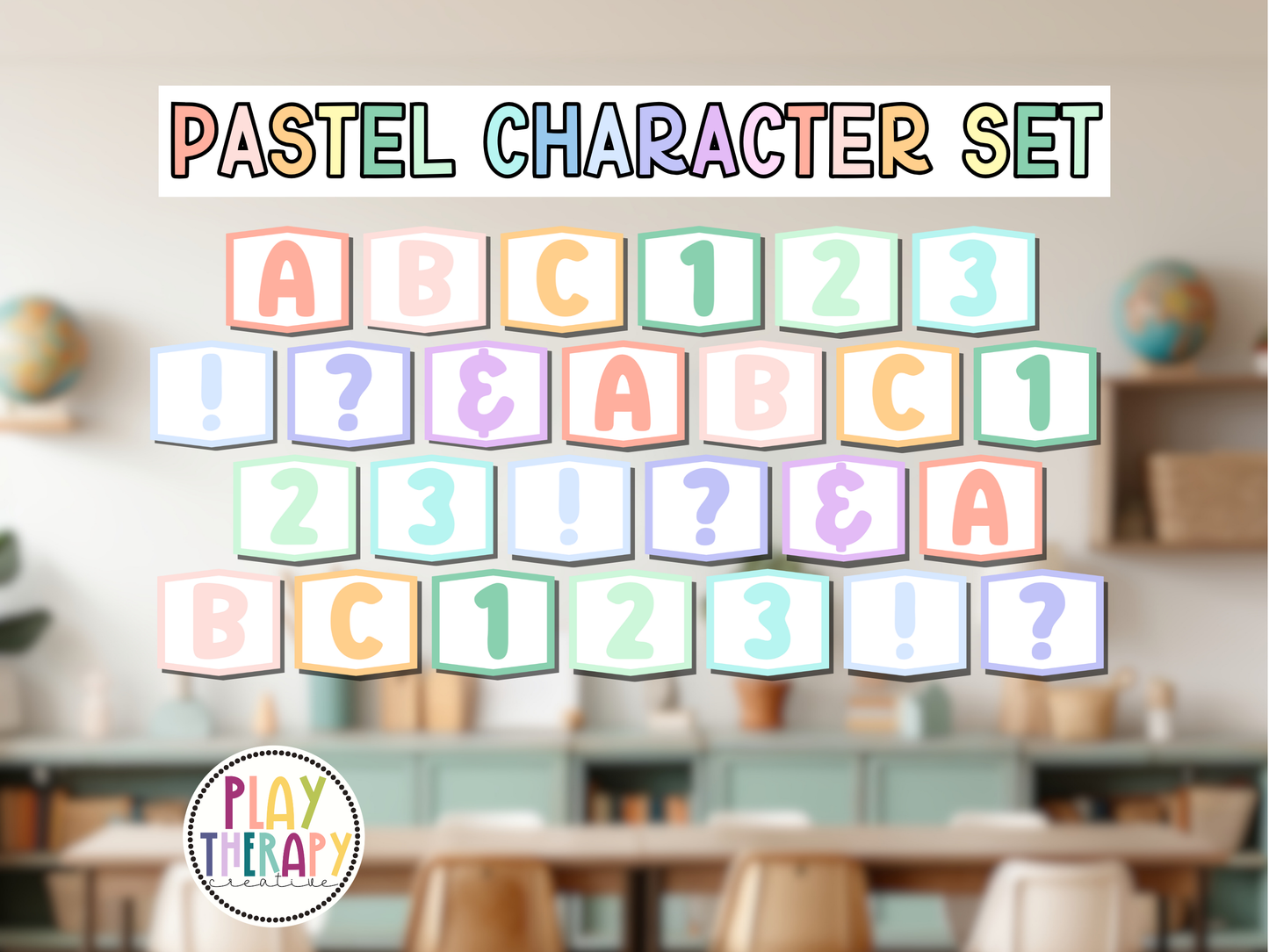 Pastel Bulletin Board Letters