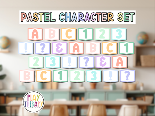 Pastel Bulletin Board Letters