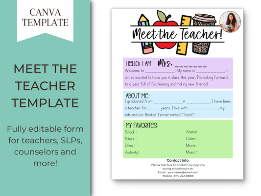 Meet the Teacher Letter Template - Coffee