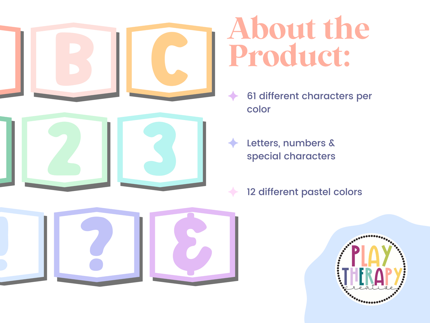 Pastel Bulletin Board Letters