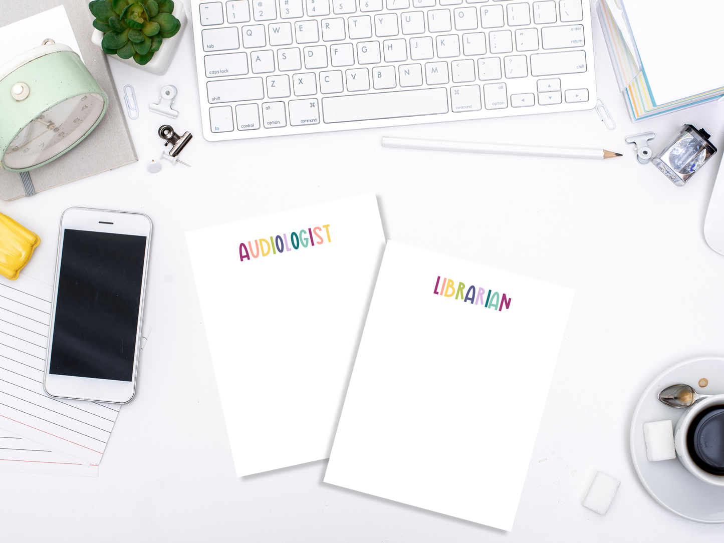 Muted Rainbow Professional Title Notepads