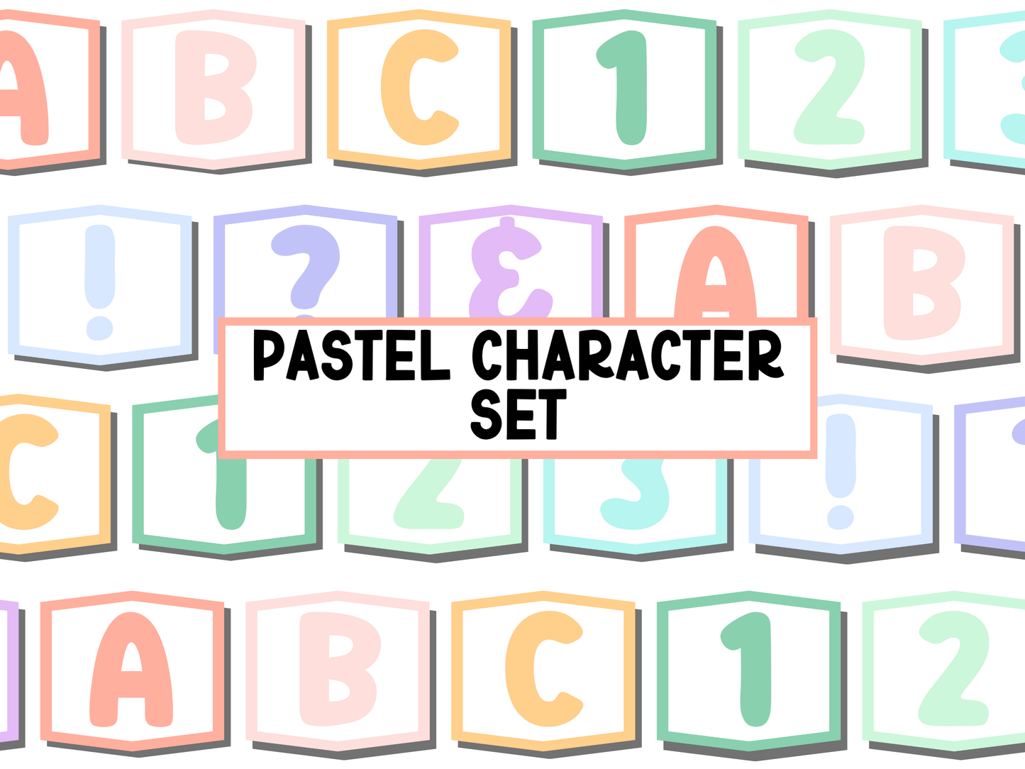 Pastel Bulletin Board Letters