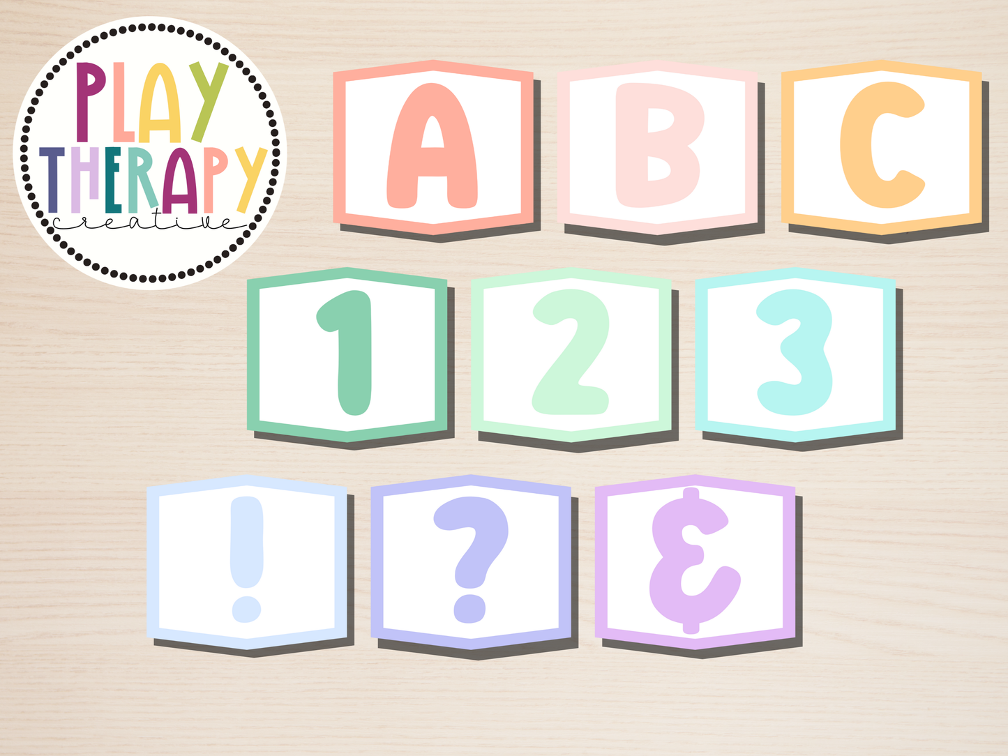 Pastel Bulletin Board Letters