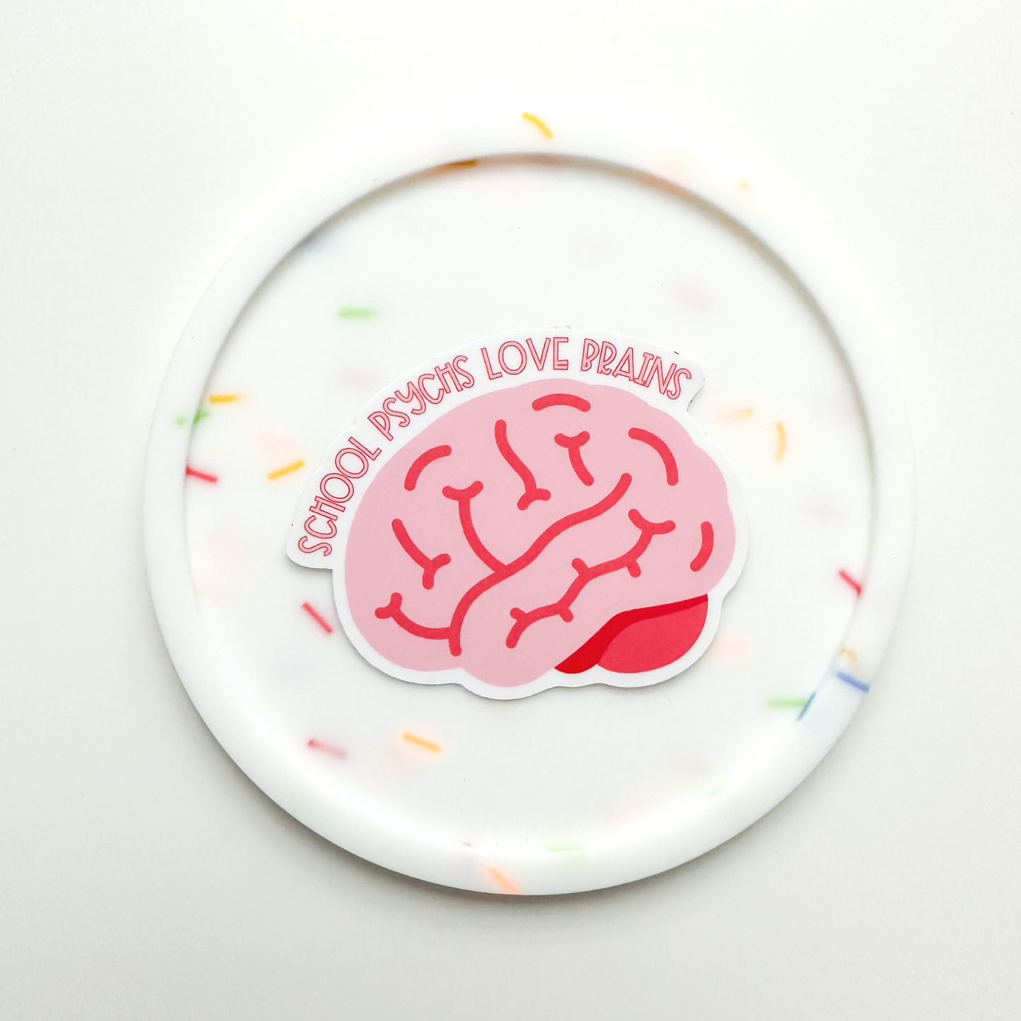 School Psychs Love Brains Sticker