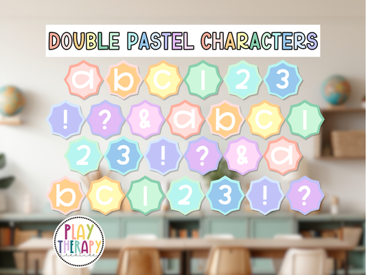 Double Pastel Letters