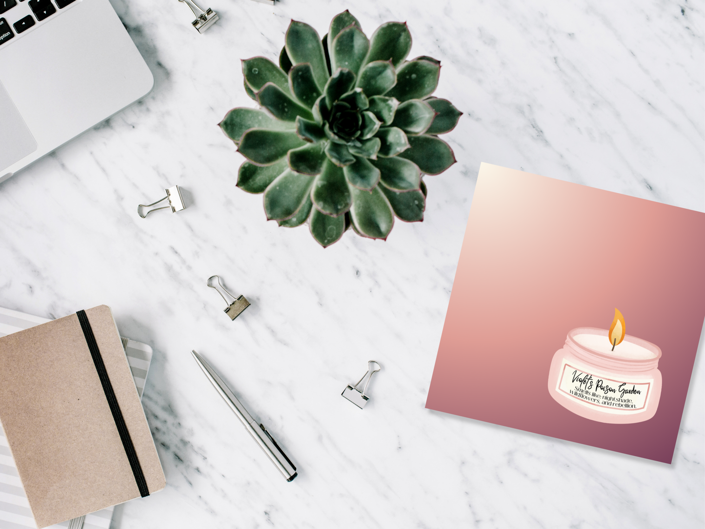 Book Themed Candle Sticky Notes