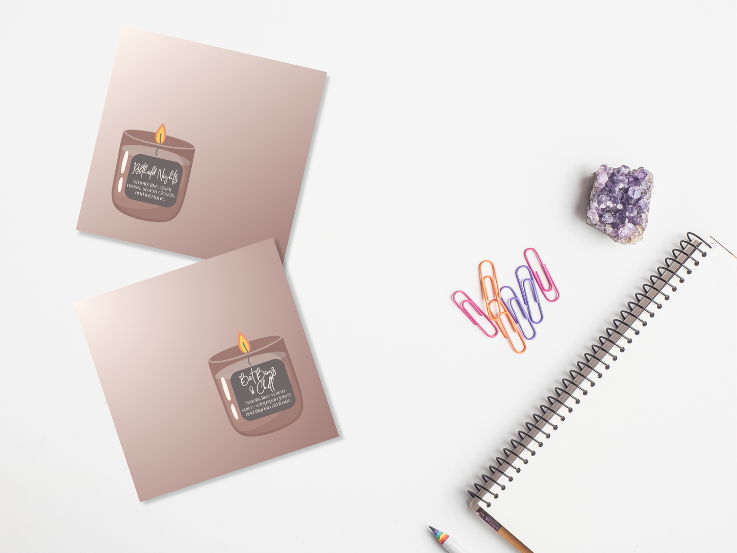 Book Themed Candle Sticky Notes