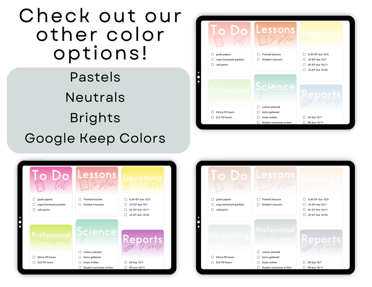 450+ Google Keep Headers for Teachers | Neutral Colors