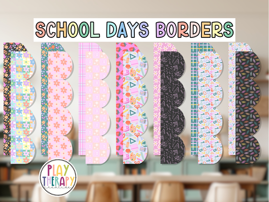 School Days Bulletin Board Borders