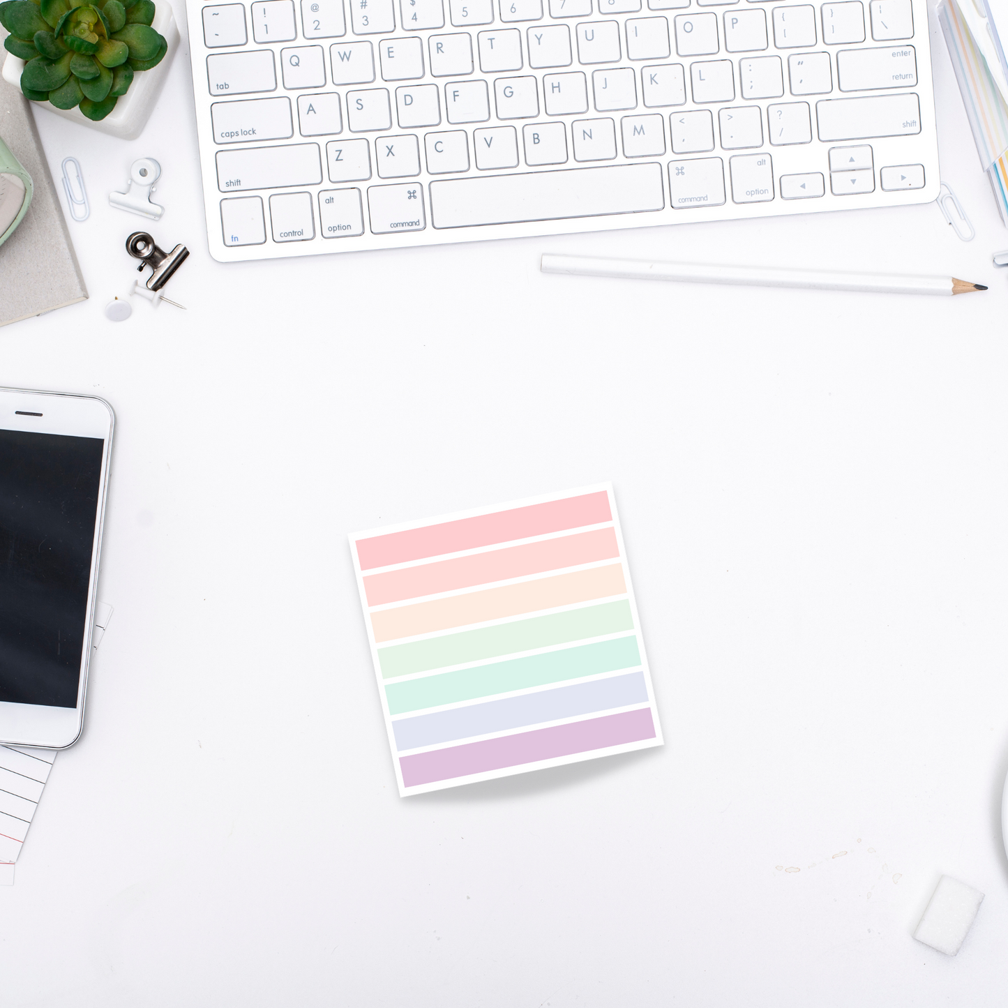 Rainbow Stripe Sticky Notes