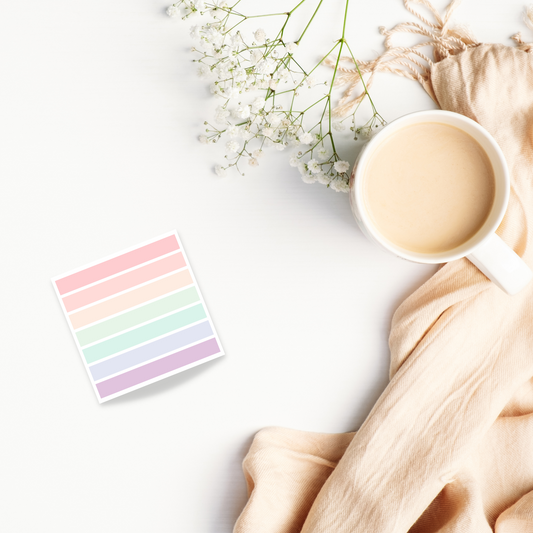 Rainbow Stripe Sticky Notes