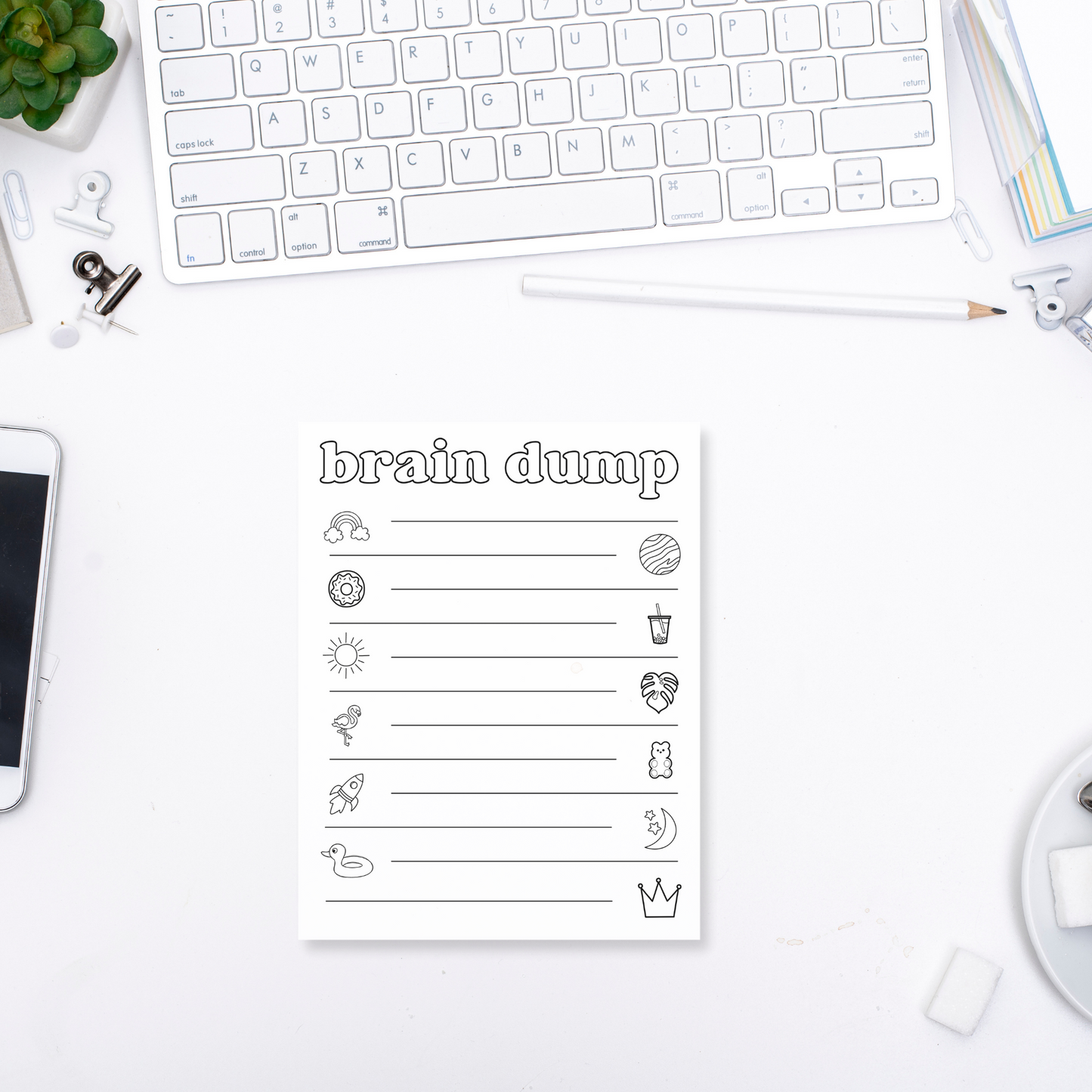 Brain Dump Doodle Notepad – Play Therapy Creative