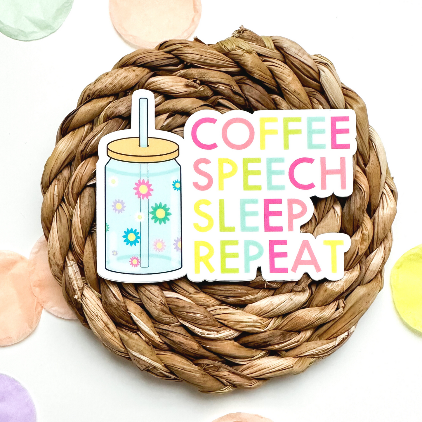 Coffee Speech Sleep Sticker
