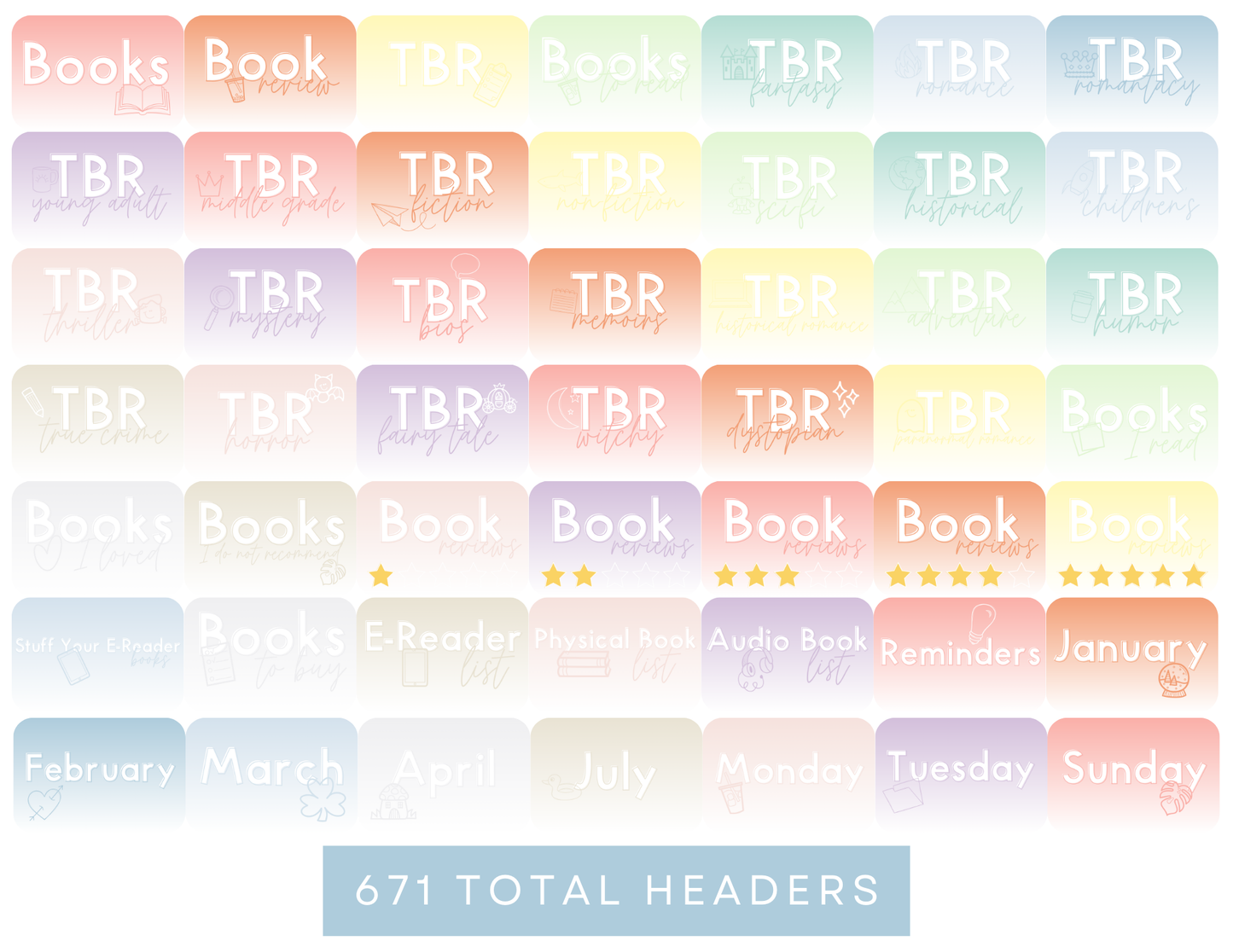 650+ Google Keep Headers for Readers | Ombre Google Keep Colors