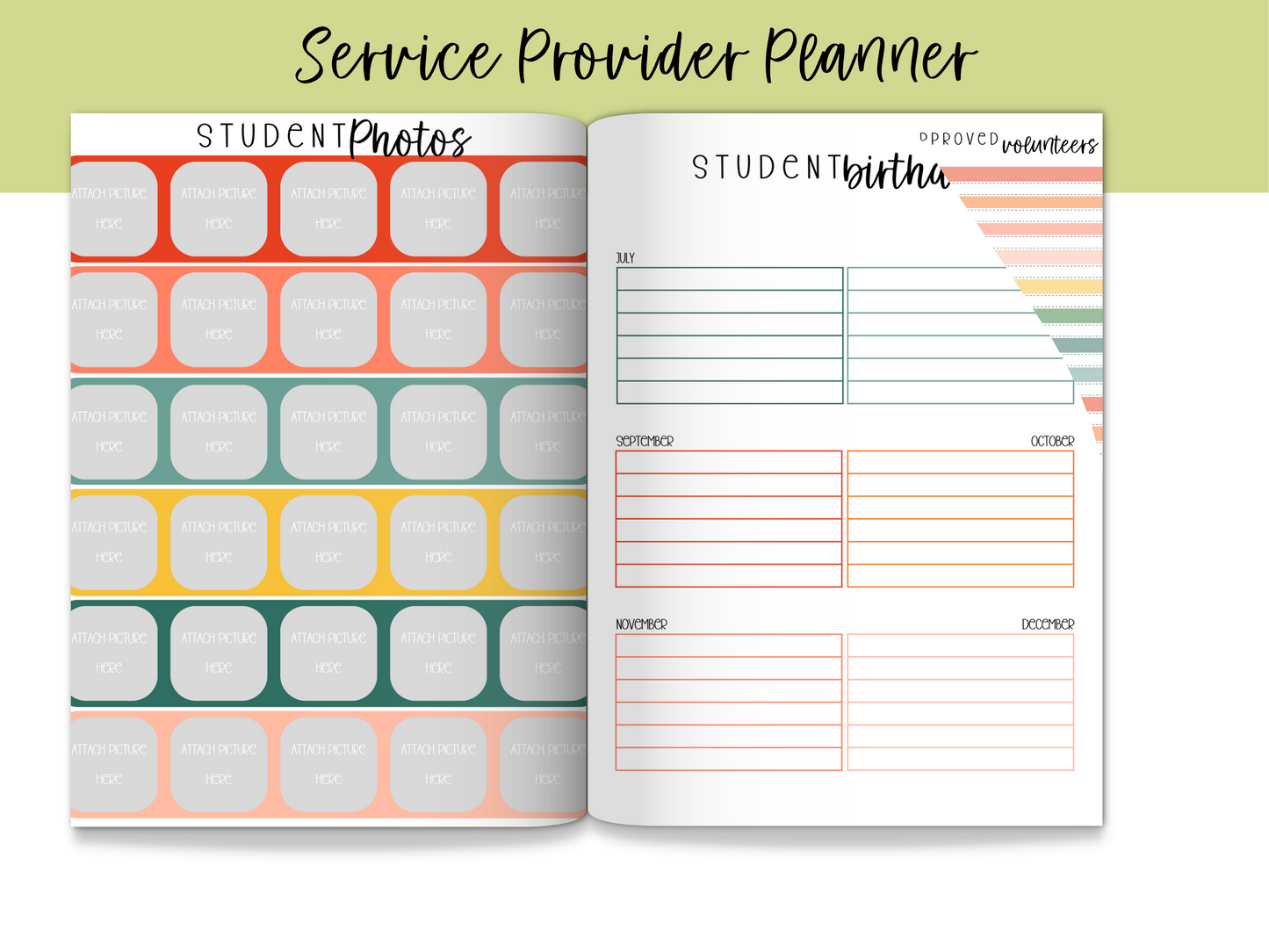 SLP/ Service Provider Printable Planner - Jungle Floral Theme