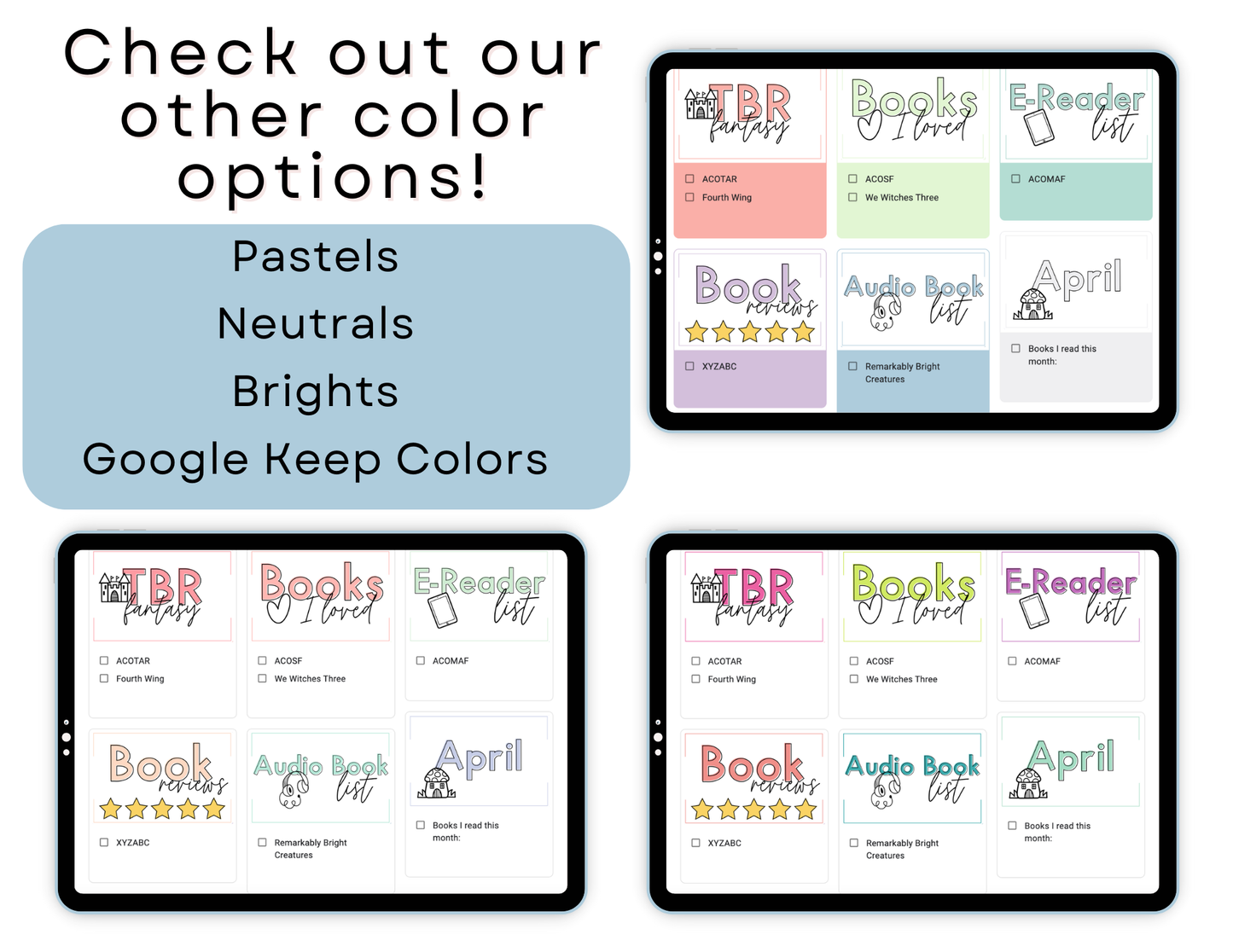 650+ Google Keep Headers for Readers | Ombre Google Keep Colors