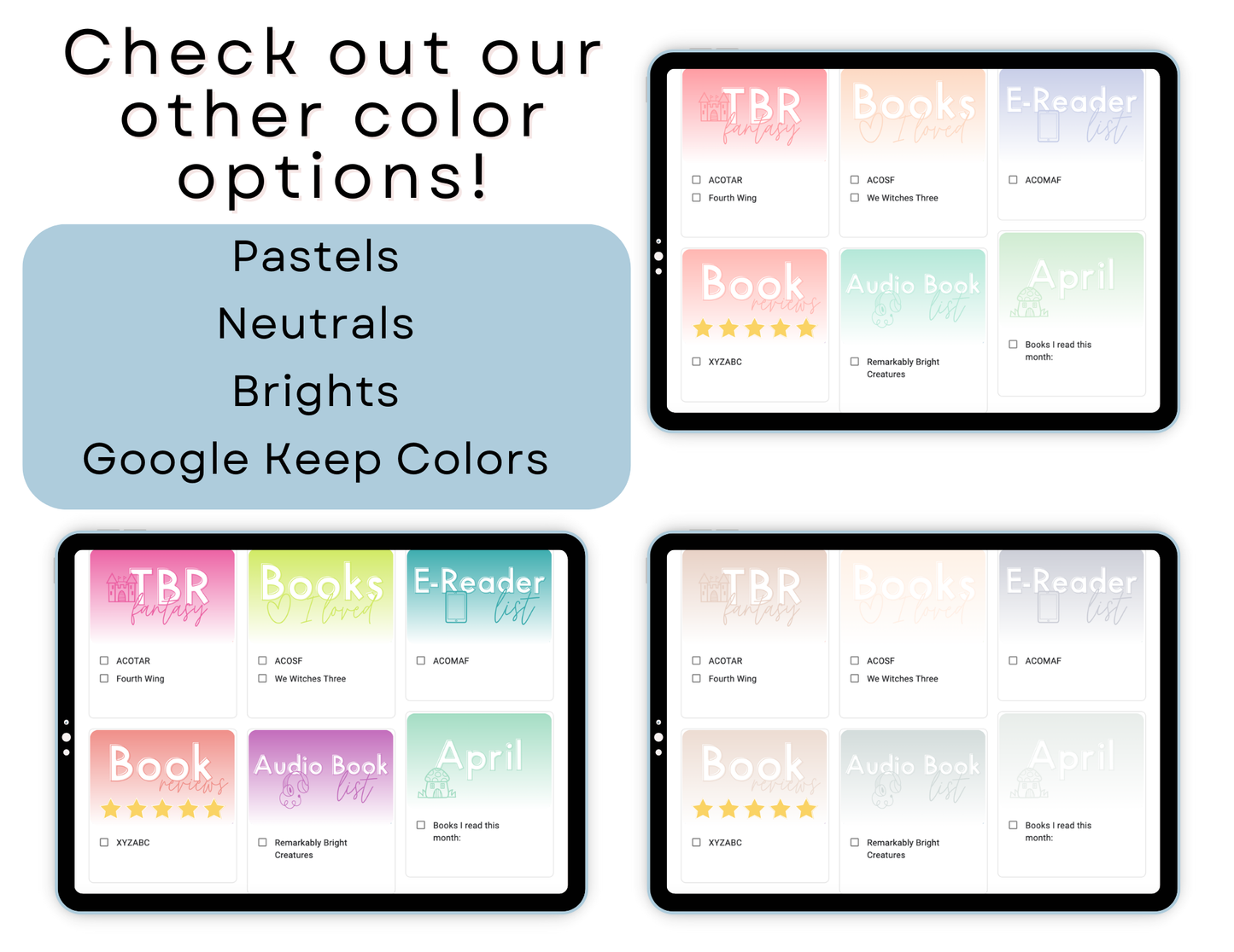 650+ Google Keep Headers for Readers | Ombre Google Keep Colors