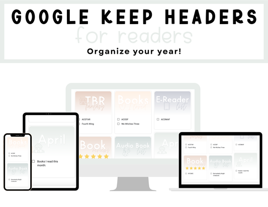 350+ Google Keep Headers for Readers | Ombre Neutral Colors