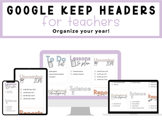 850+ Google Keep Headers for Teachers | Google Keep Colors