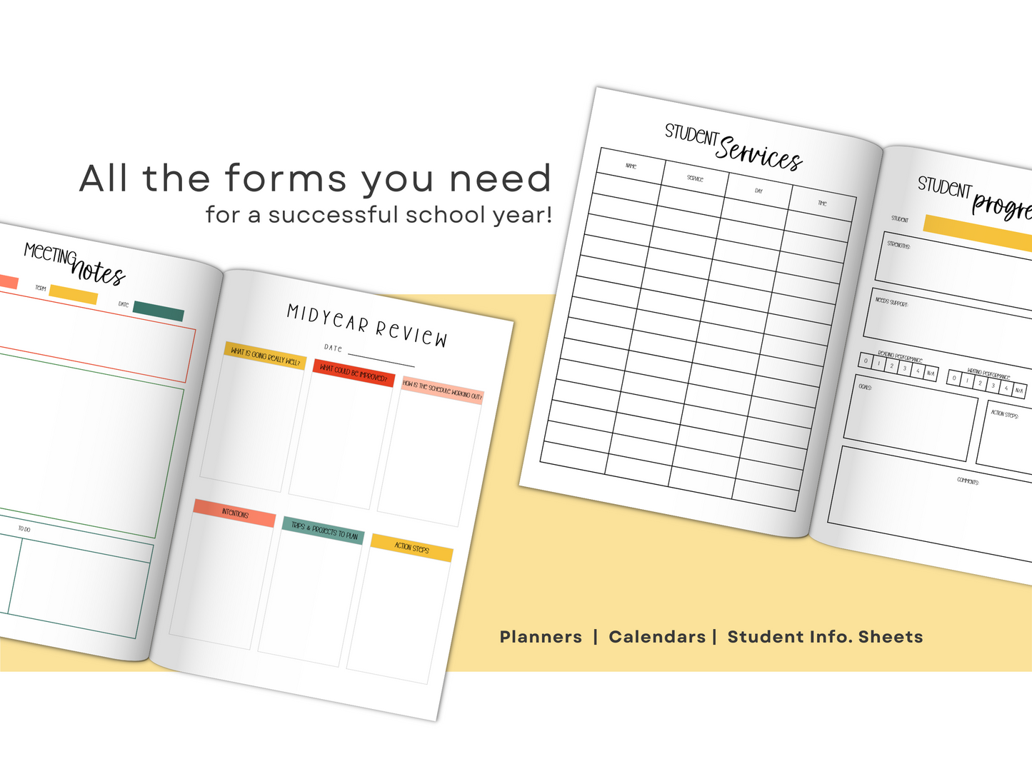 Gen Ed Teacher Printable Planner - Jungle Floral Theme