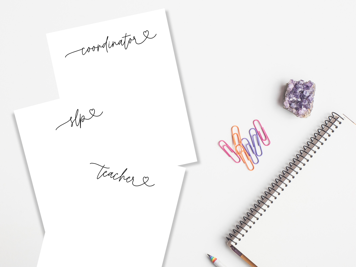 Love Script Professional Title Notepads