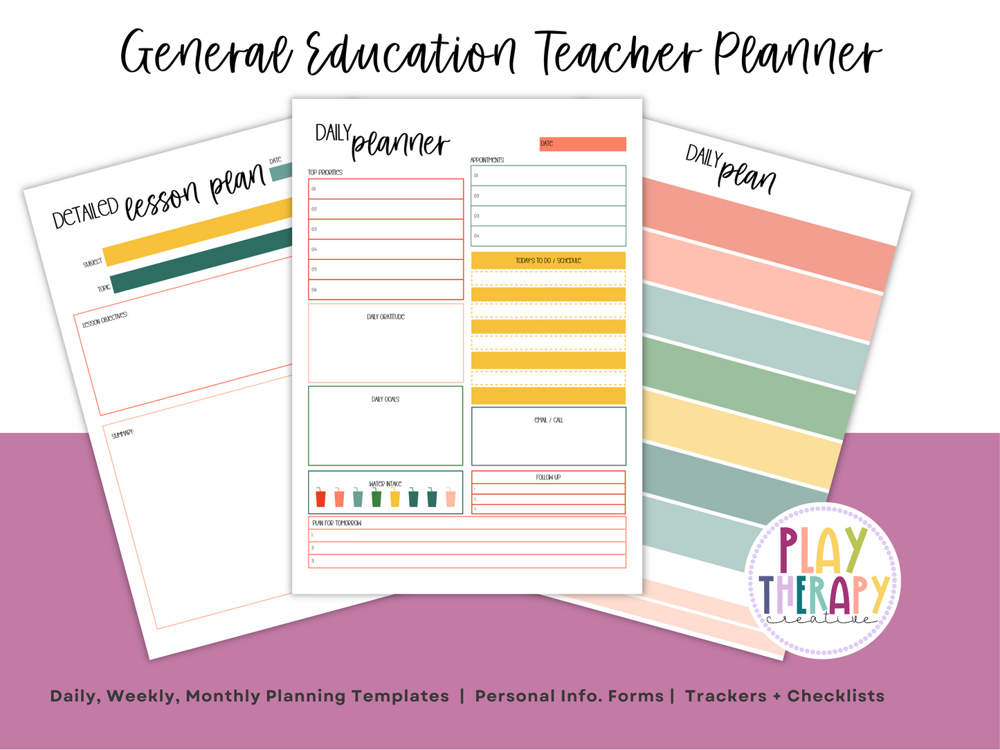 Gen Ed Teacher Printable Planner - Jungle Floral Theme