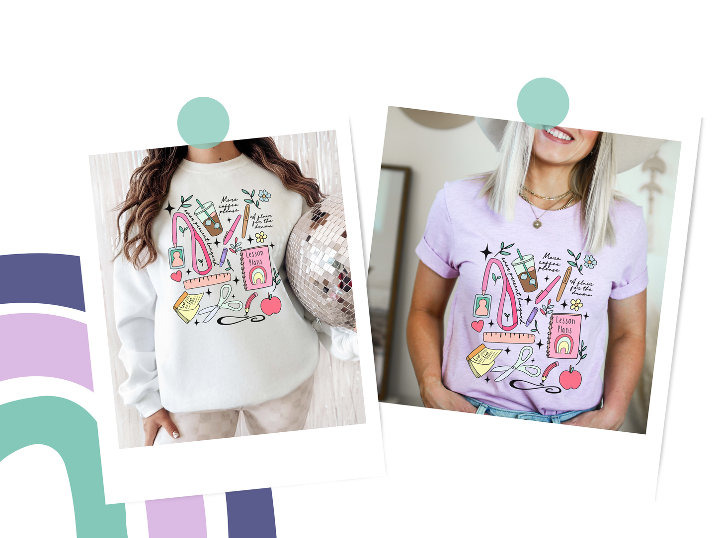 Pastel School Doodles Tee