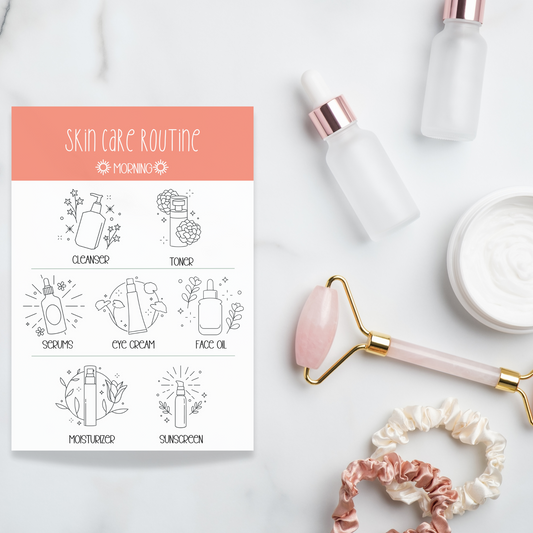 Morning Skincare Routine Habit Tracker Sticky Notes