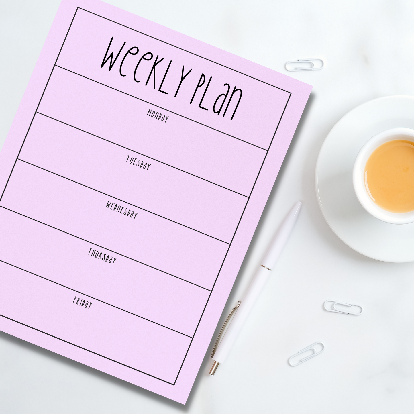 Weekly Plan Notepads (8.5 x 11)