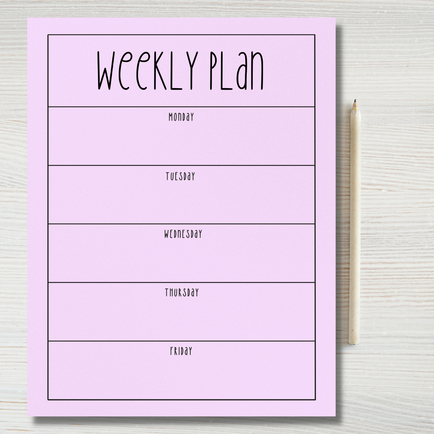 Weekly Plan Notepads (8.5 x 11)