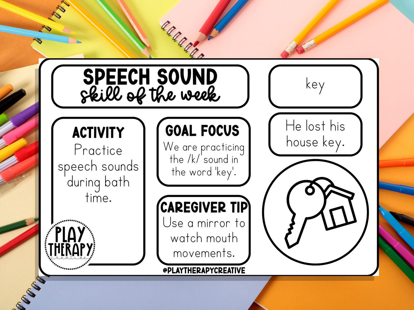 /k/ Speech Sound Skill of the Week Handouts