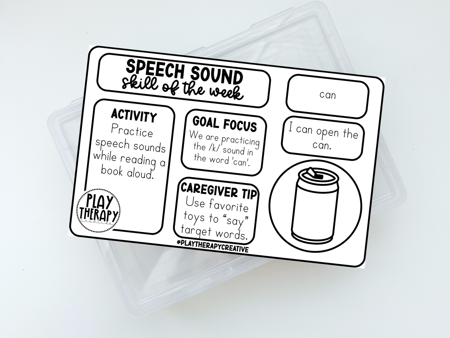/k/ Speech Sound Skill of the Week Handouts