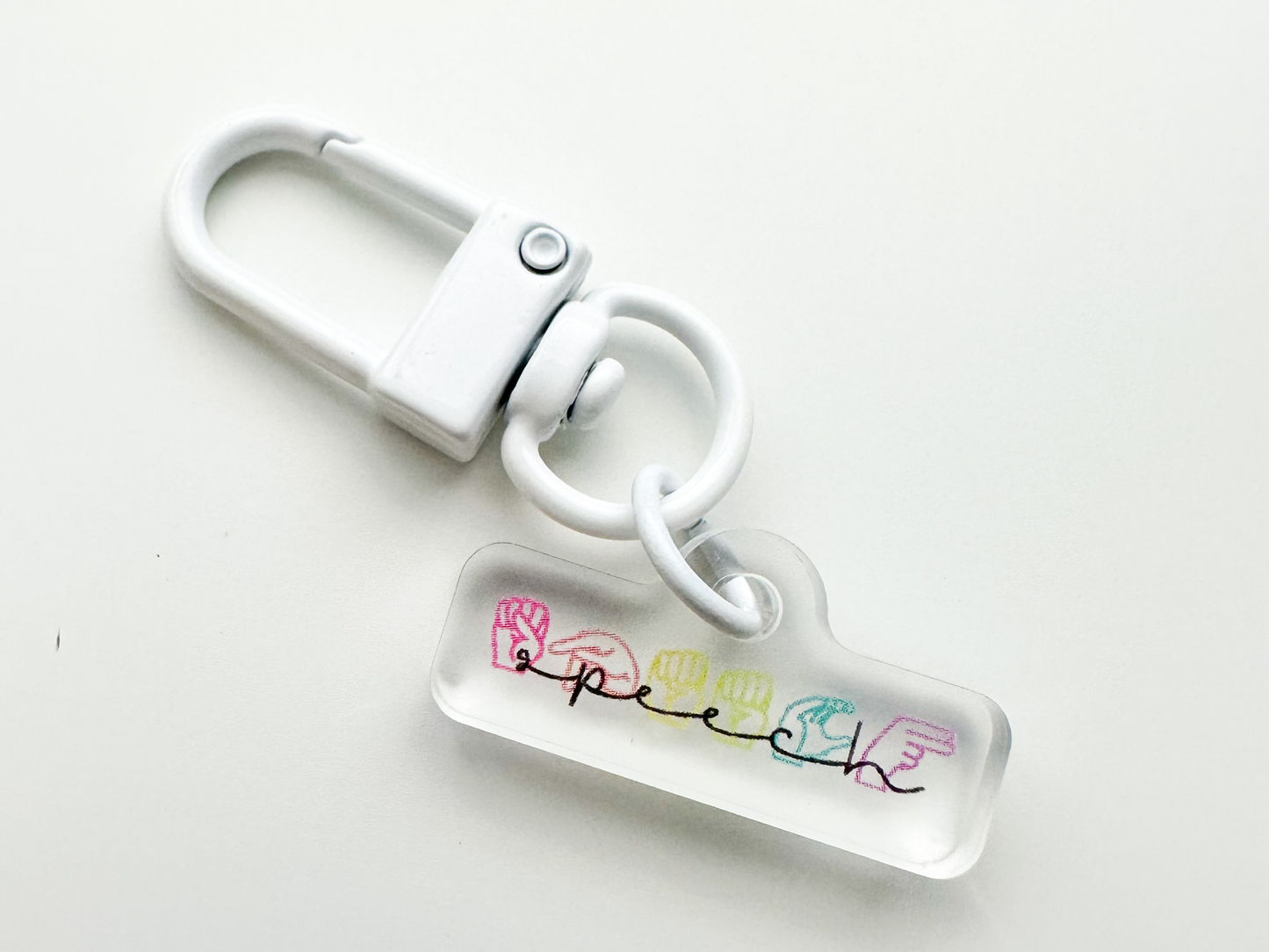 Speech ASL Badge Charm