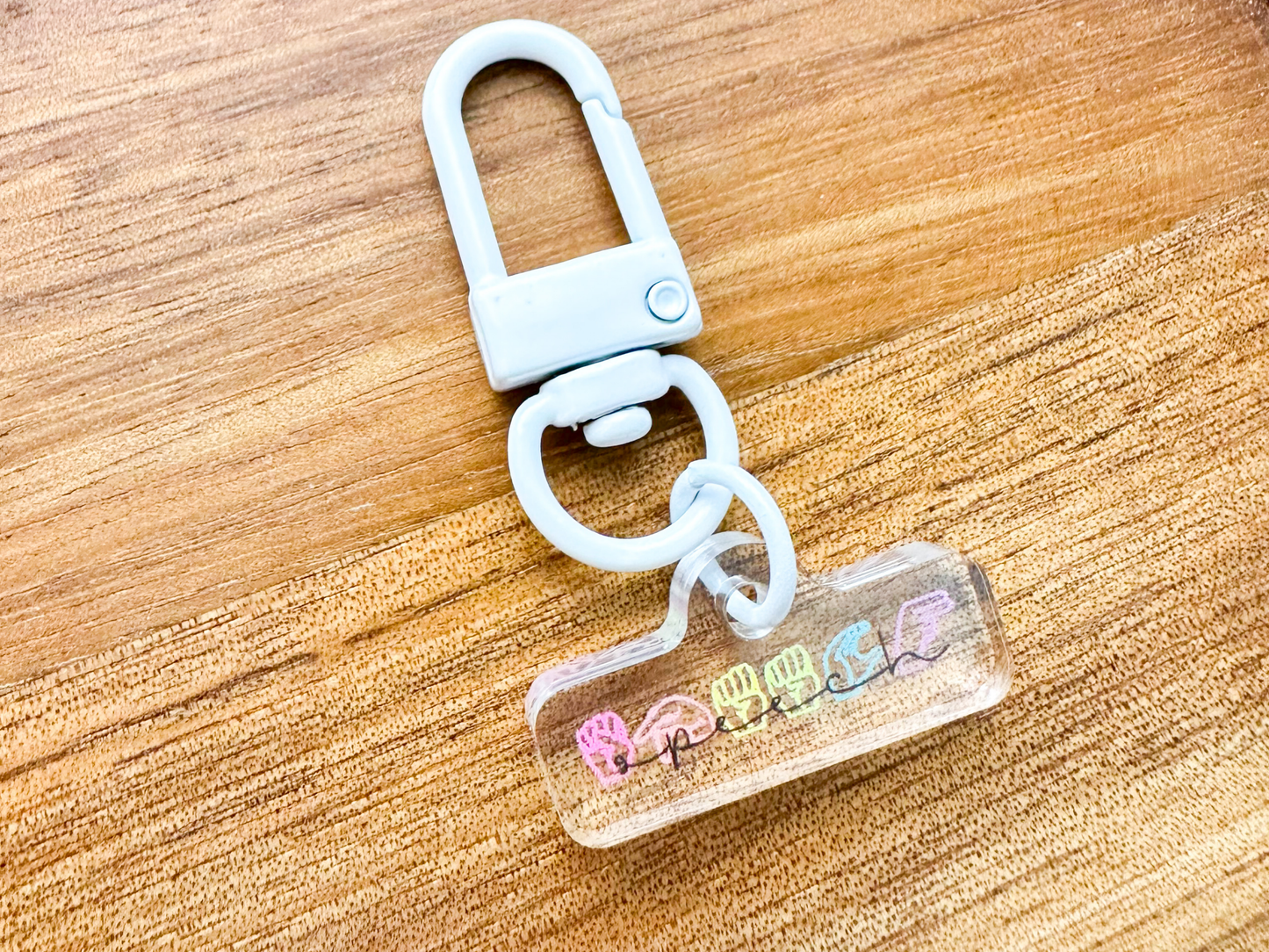 Speech ASL Badge Charm