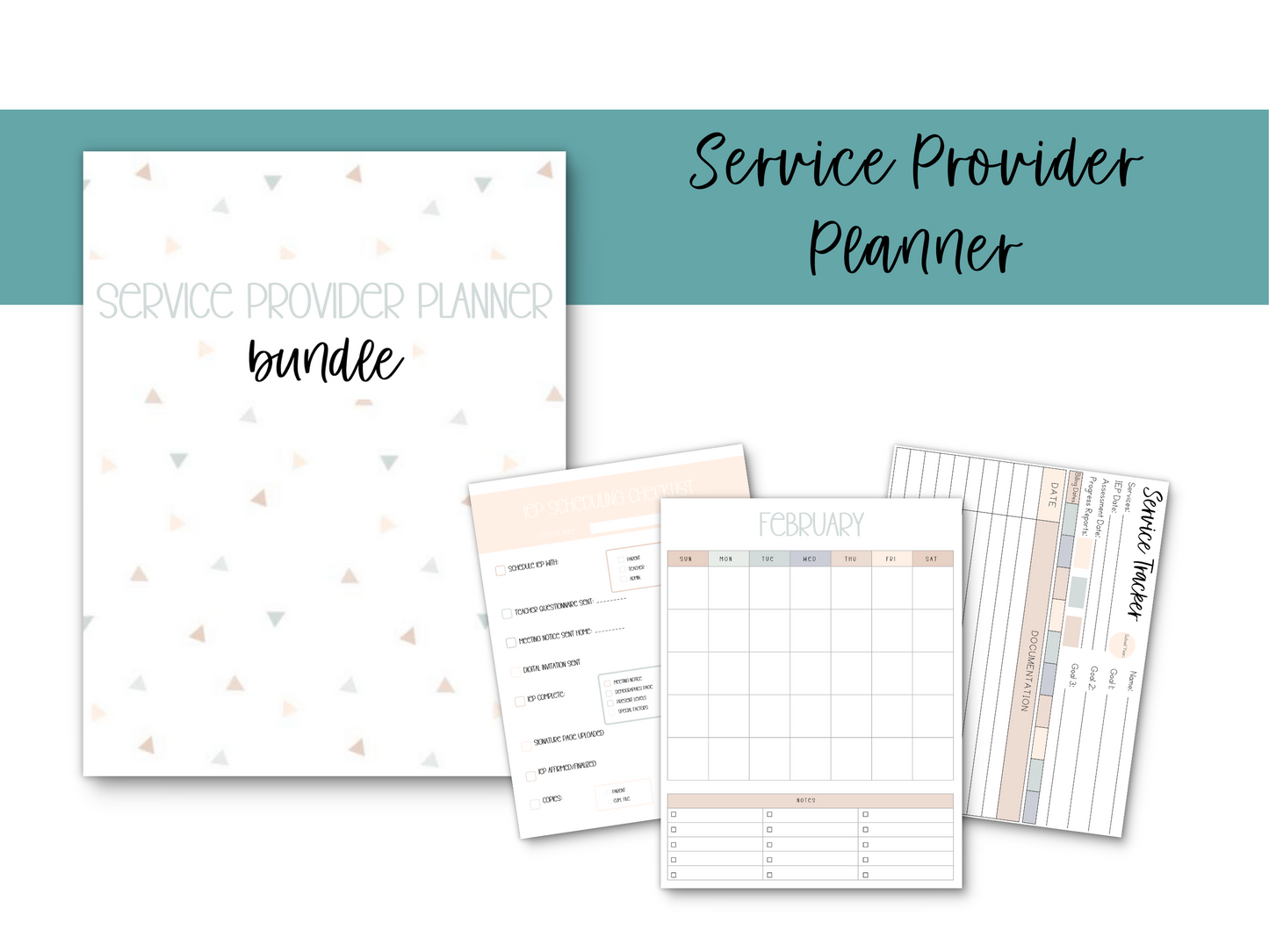 SLP/ Service Provider Printable Planner - Neutral Theme