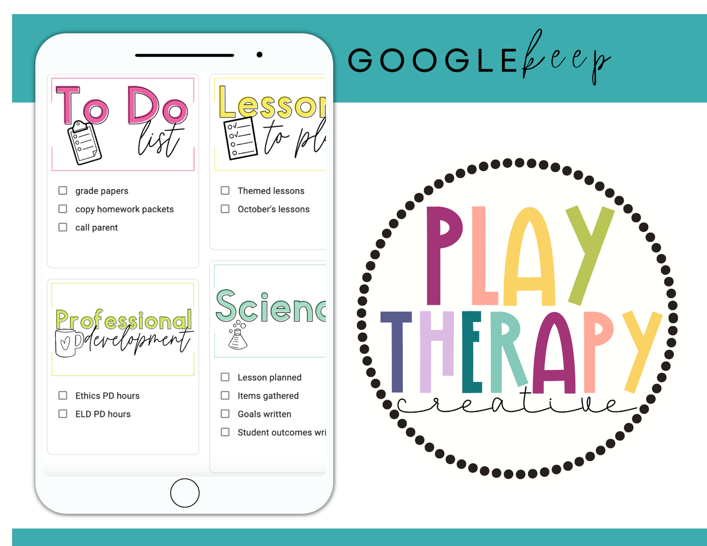 700+ Google Keep Headers for Teachers | Bright Colors