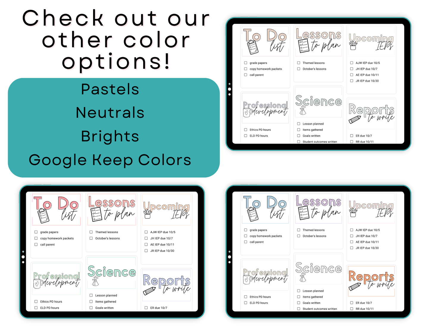 700+ Google Keep Headers for Teachers | Bright Colors