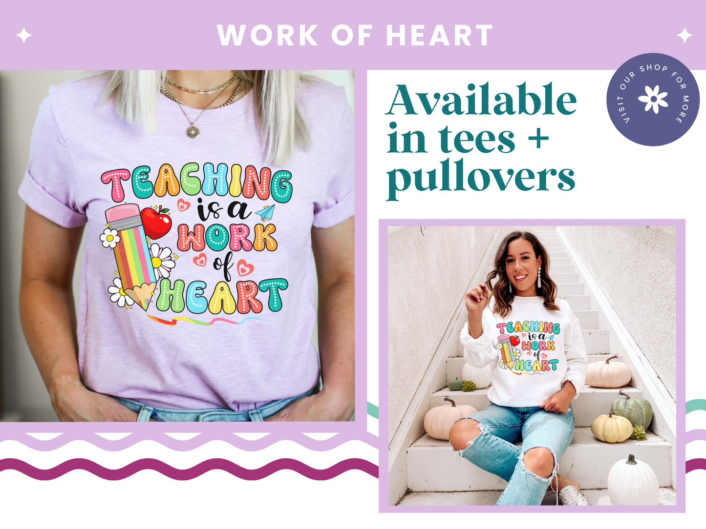 Teaching is a Work of Heart Tee