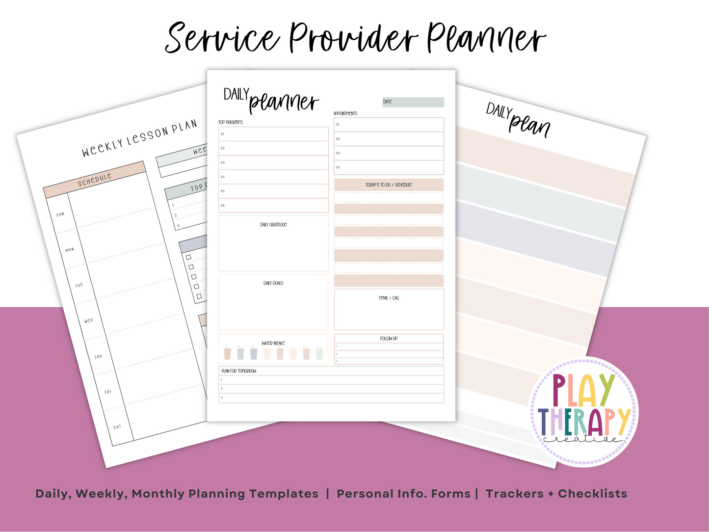 SLP/ Service Provider Printable Planner - Neutral Theme