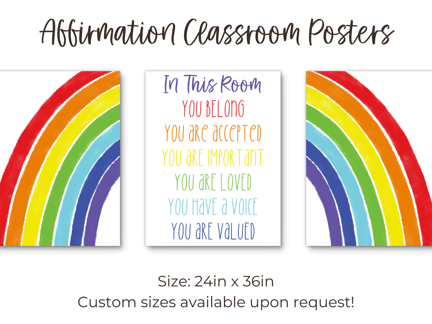Rainbow Affirmation Prints
